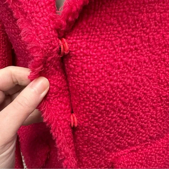 Boden women’s pink tweed blazer jacket wool size 10 Barbie core career - Picture 7 of 9